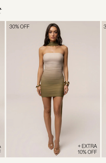JLUXLABEL romance scarf mini dress