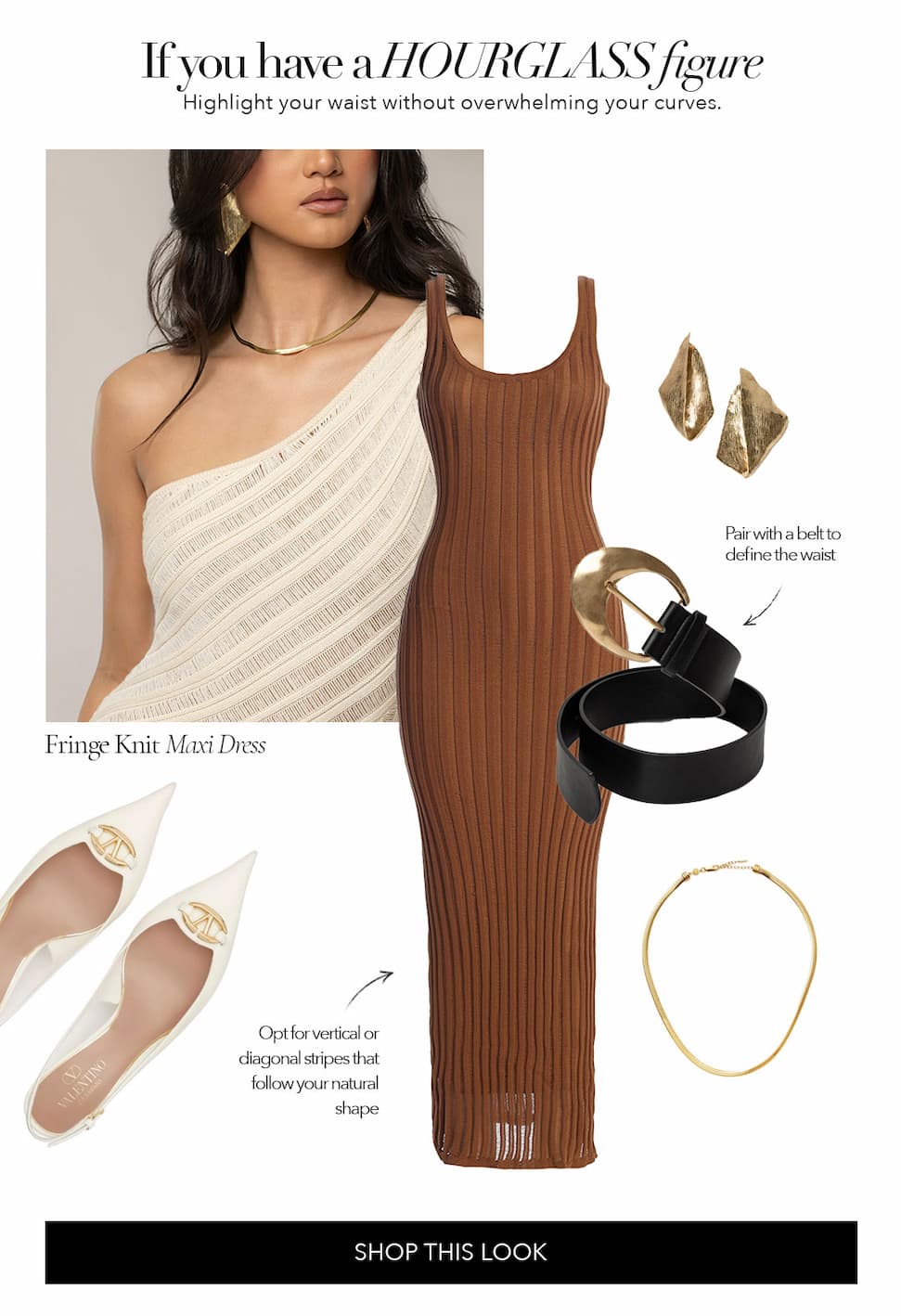 Ivory Fringe Knit Maxi Dress
