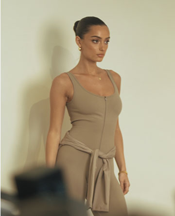 Beige Pure Form Jumpsuit