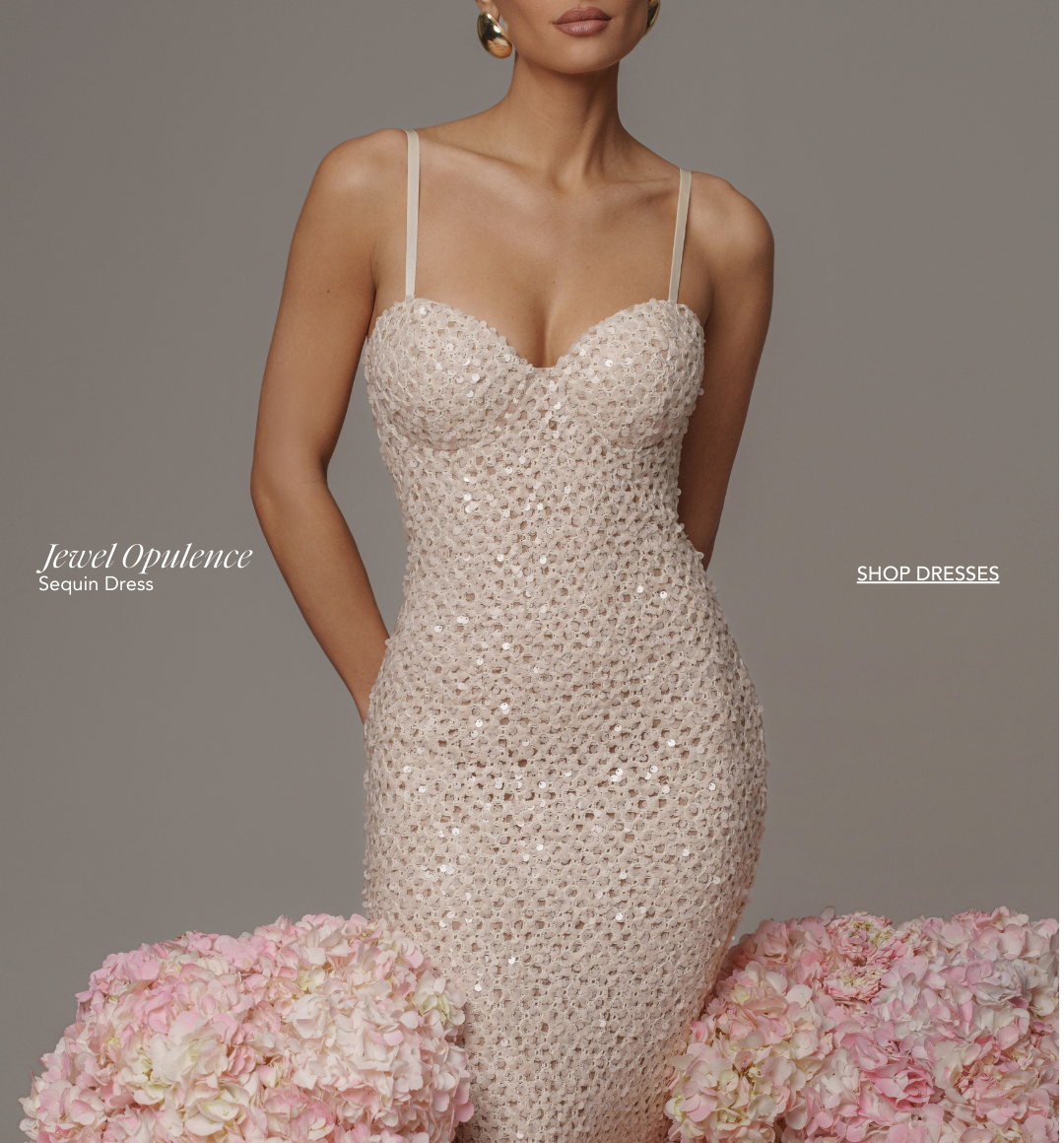 JLUXLABEL JEWEL OPULENCE SEQUIN DRESS