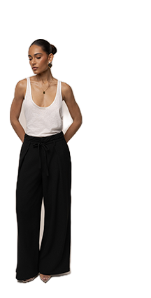 JLUXLABEL black-refined-ease-wide-leg-pants