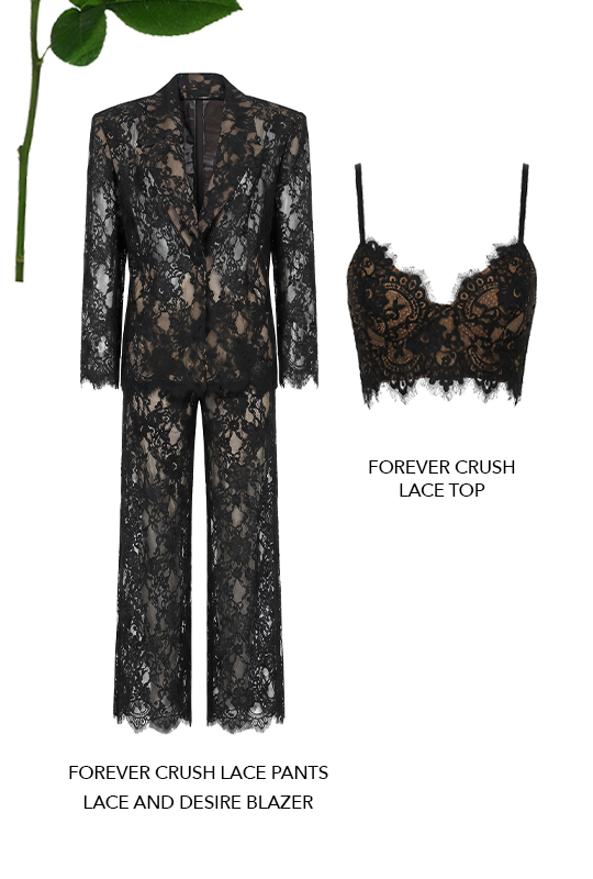 JLUXLABEL FOREVER CRUSH LACE PANTS & TOP 