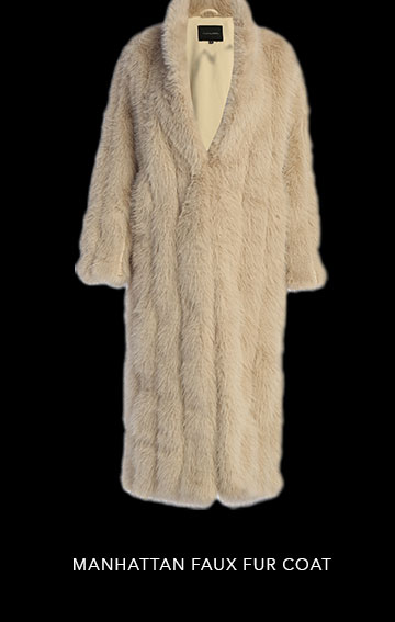 JLUXLABEL Beige Manhattan Faux Fur Coat