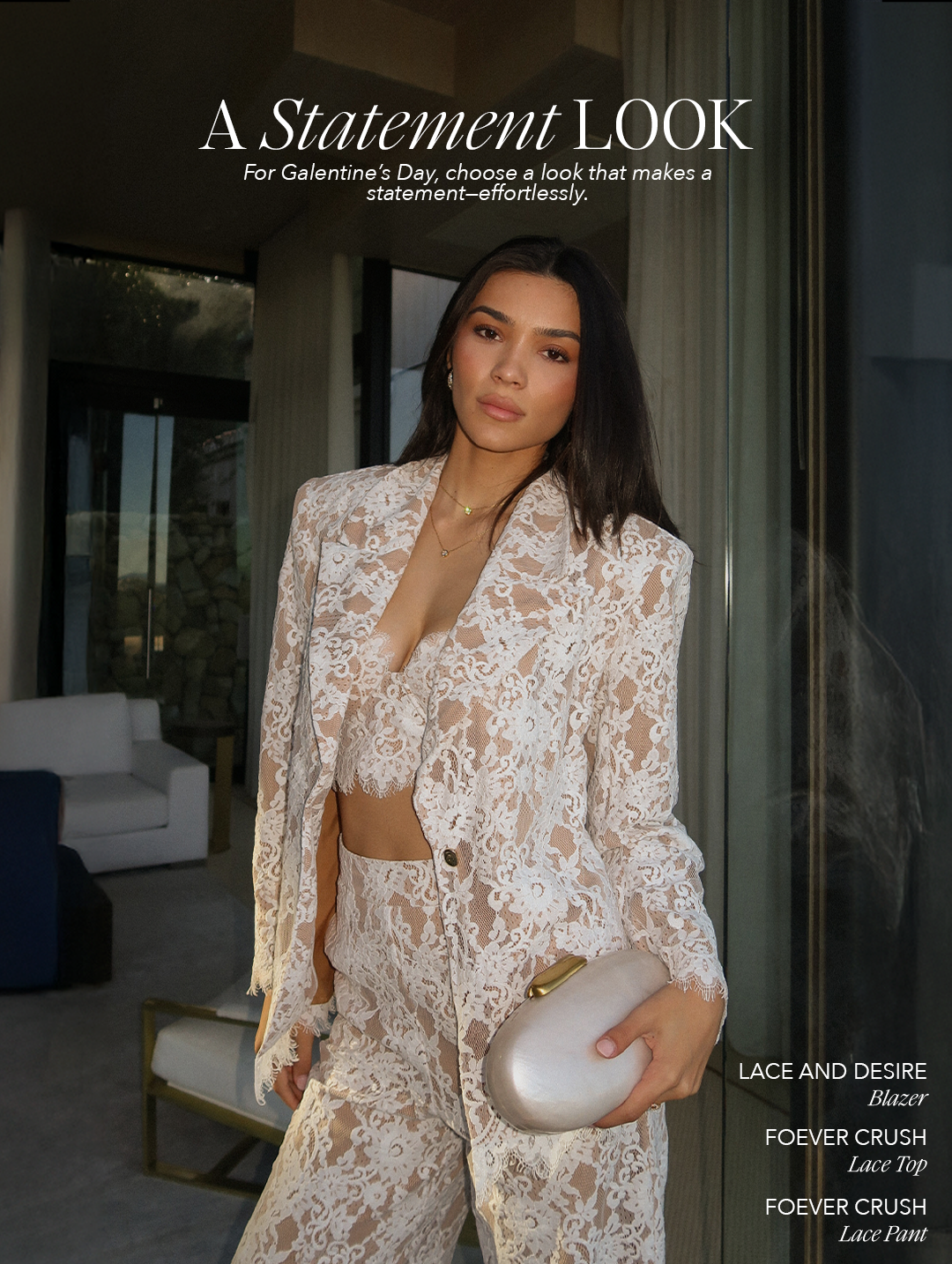 JLUXLABEL FOREVER CRUSH LACE TOP