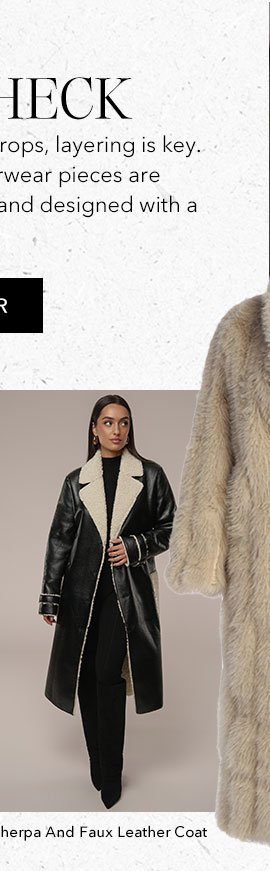 JLUXLABEL SHERPA AND FAUX LEATHER COAT