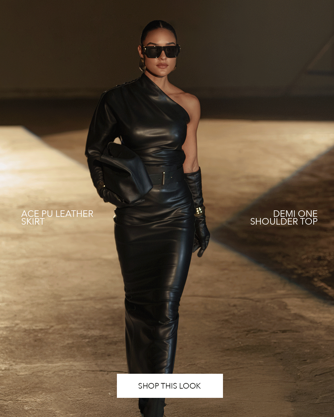 JLUXLABEL ACE PU LEATHER SKIRT