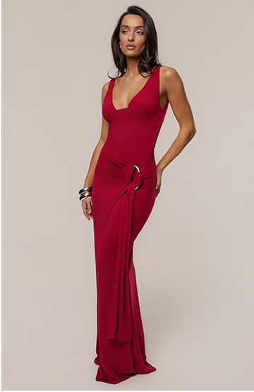 ROTES DIVINE STATE MAXIKLEID