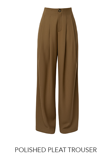 JLUXLABEL POLISHED PLEAT TROUSER