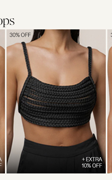 JLUXLABEL Black Sofie Braided Top