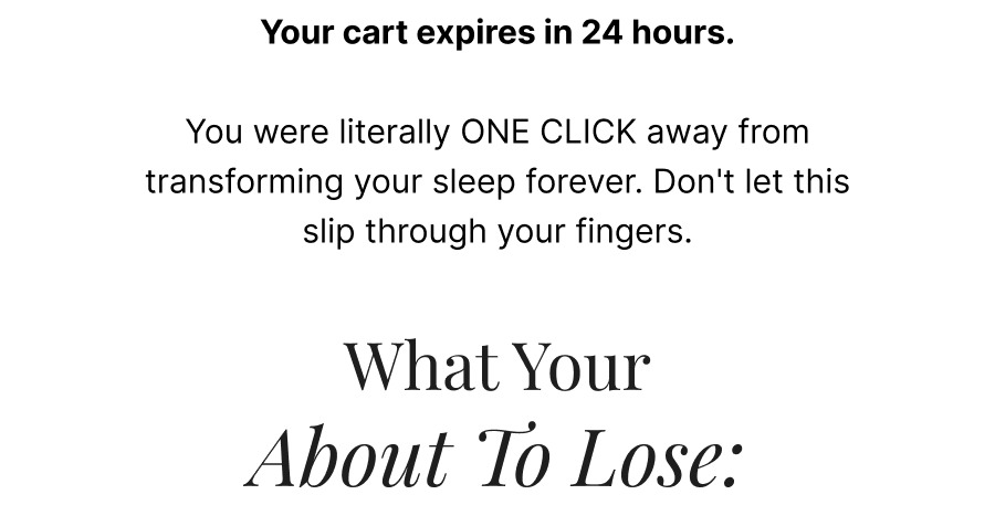 Your cart expires in 24 hours
