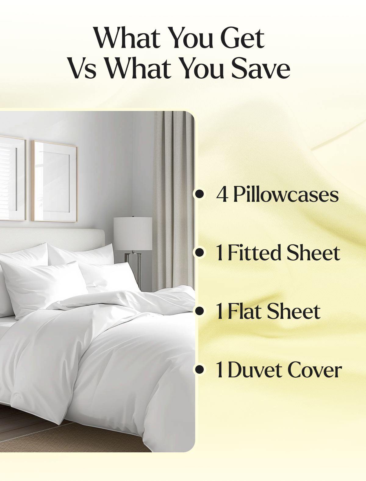 What You Get vs What You Save  The Starter Bundle: A Complete sleep system.