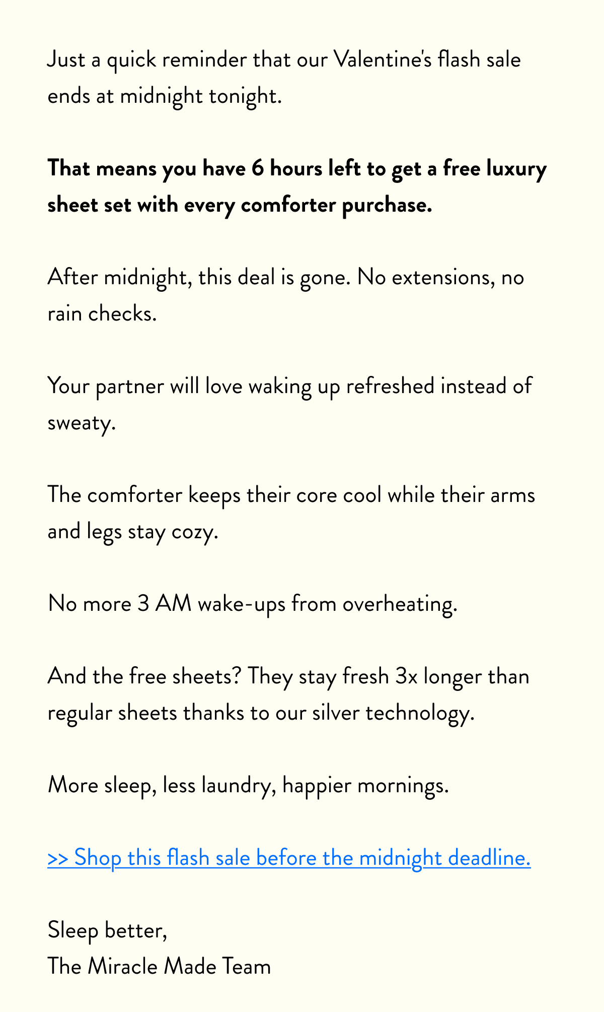 No games, no extensions, no overtime