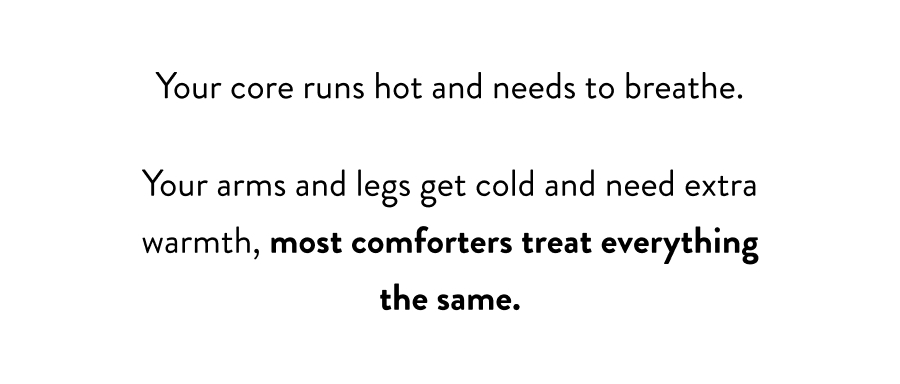Your core runs hot and needs to breathe. 