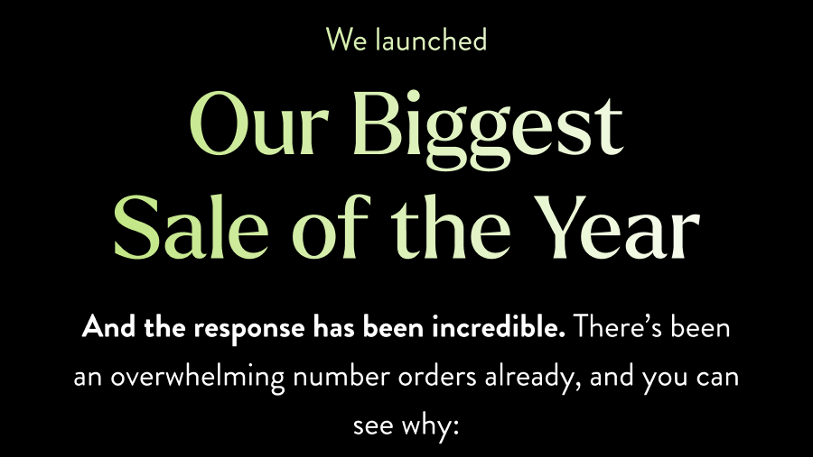 and the response has been incredible