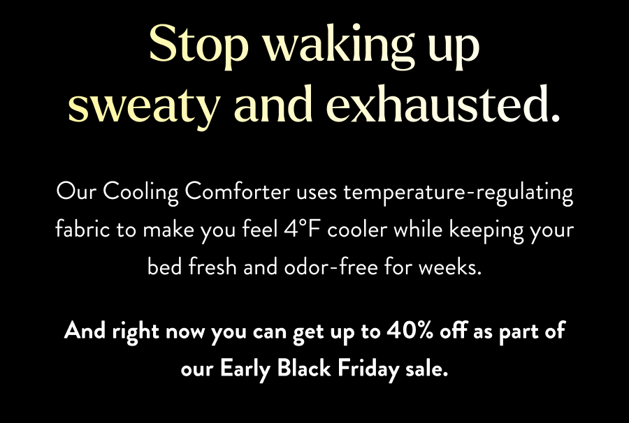 Stop waking up sweaty and exhausted