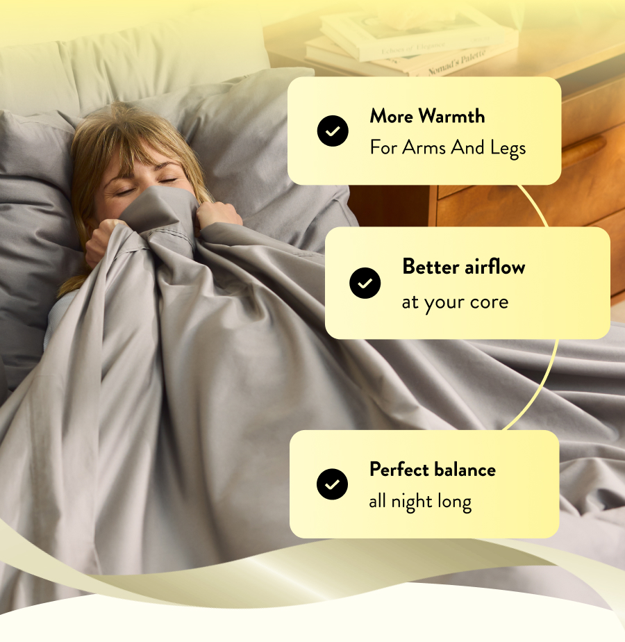 more warmth for arms and legs 