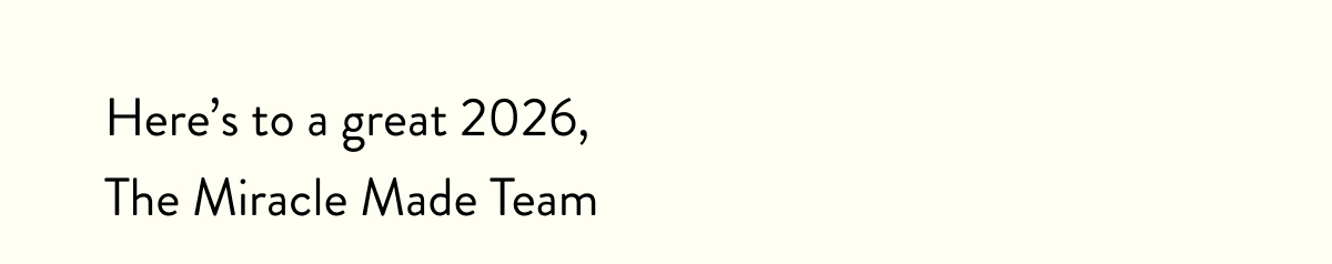 here's to a great 2026