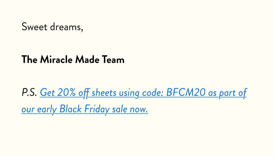 Get 20% Off sheets