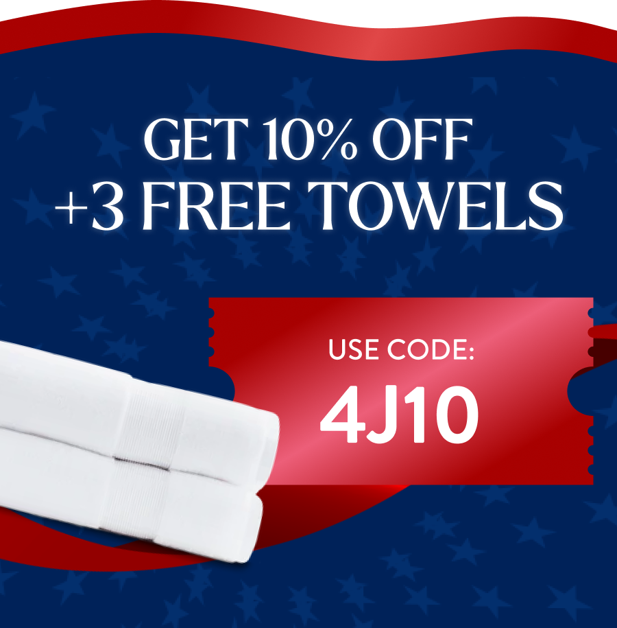 get 10% off +3 free towels use code:4J10