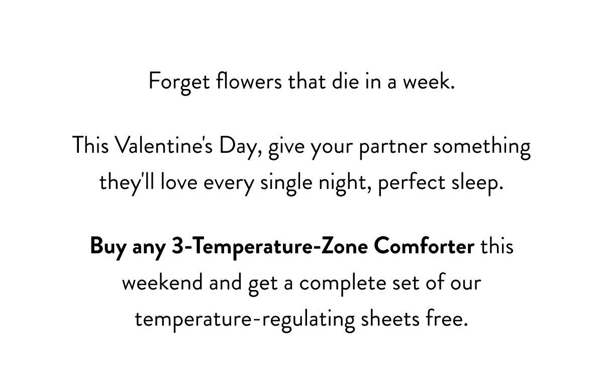 Buy ANY 3 temp zone comforter and get sheets with it!