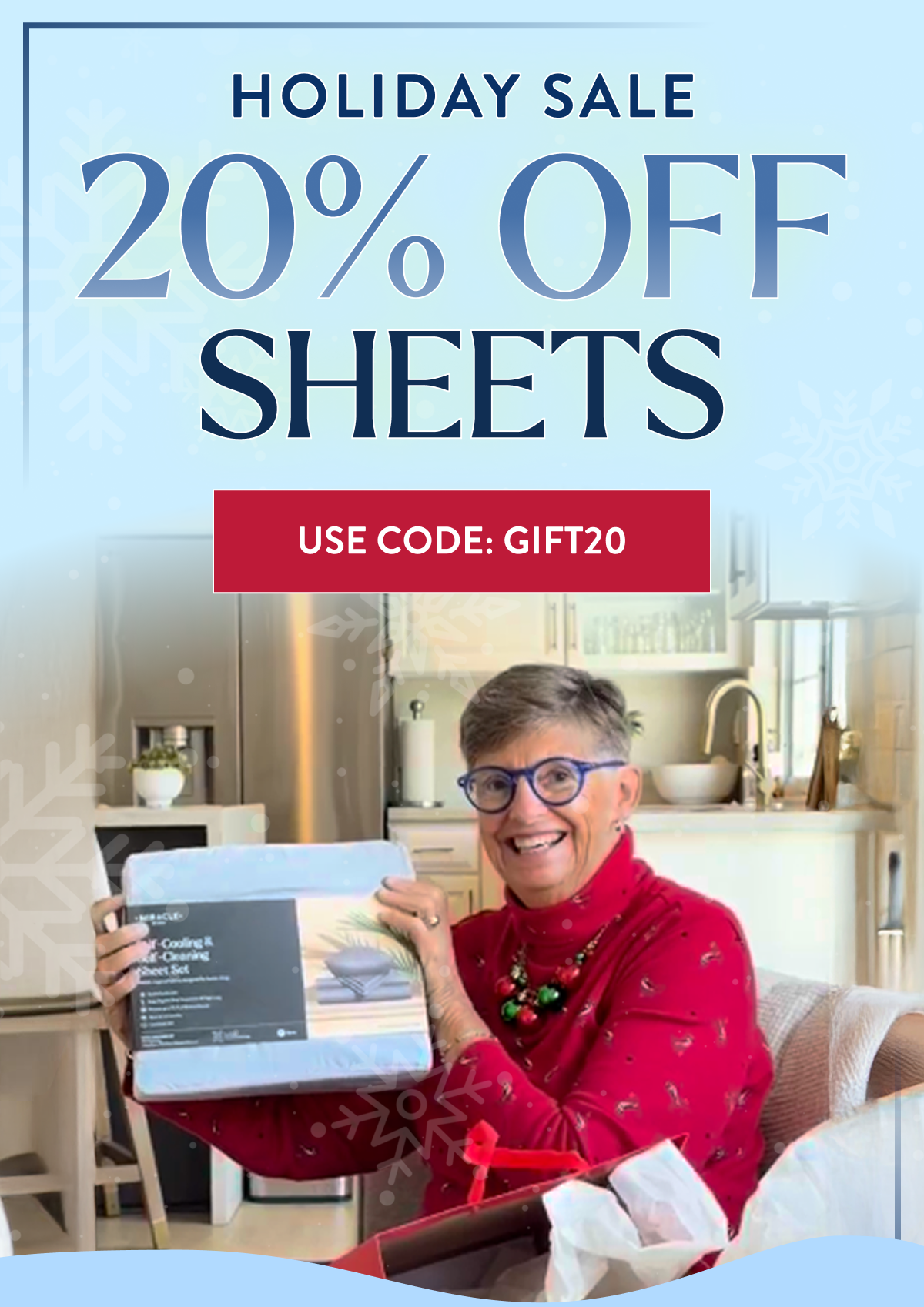 Holiday Sale 20% Off Sheets 