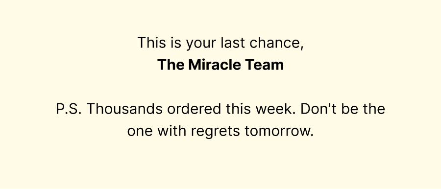 this is your last chance 