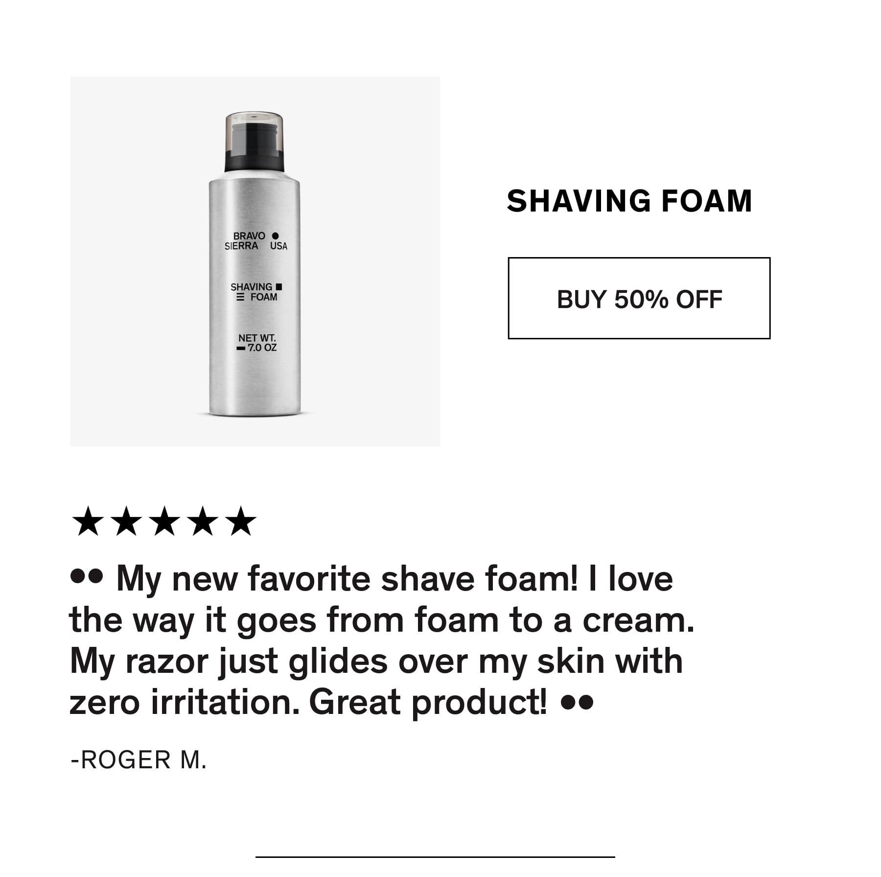 SHAVING FOAM