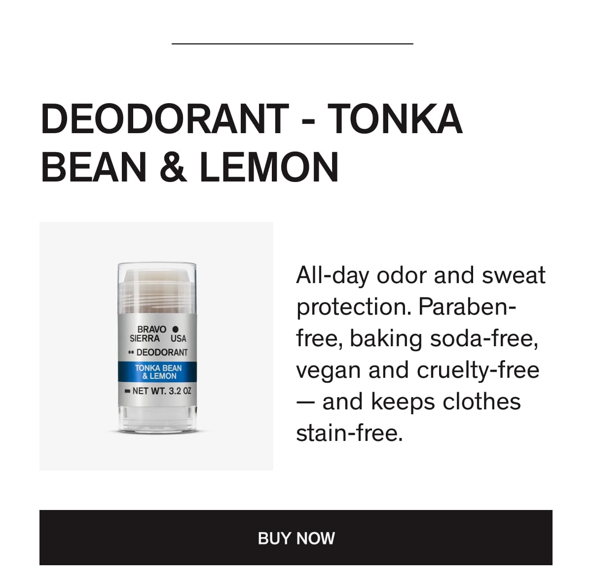 ALUMINUM-FREE NATURAL DEODORANT