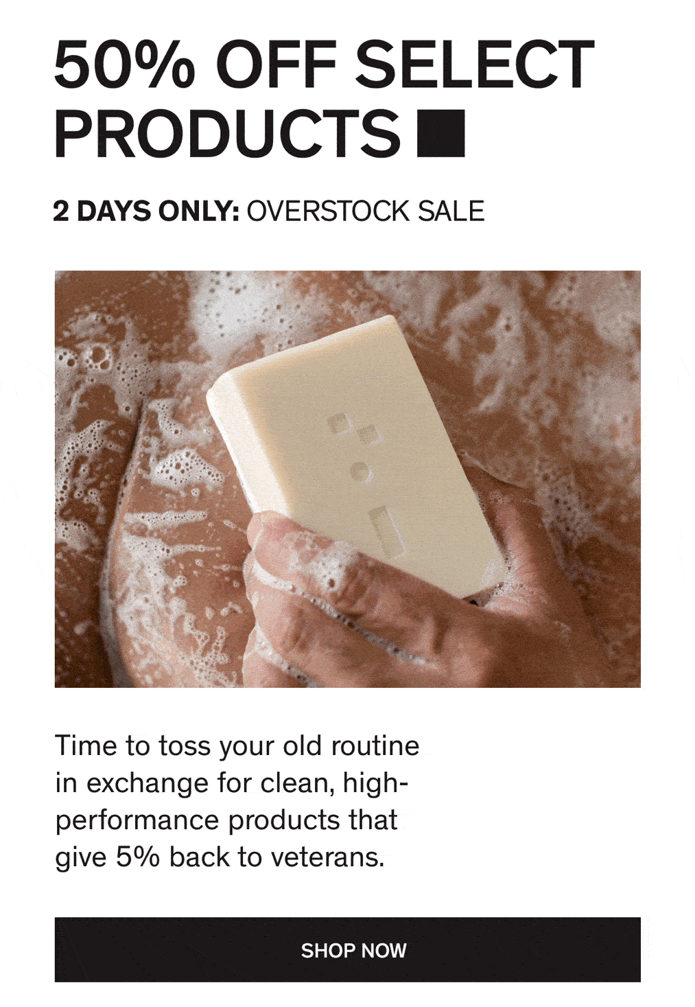50% OFF SELECT PRODUCTS