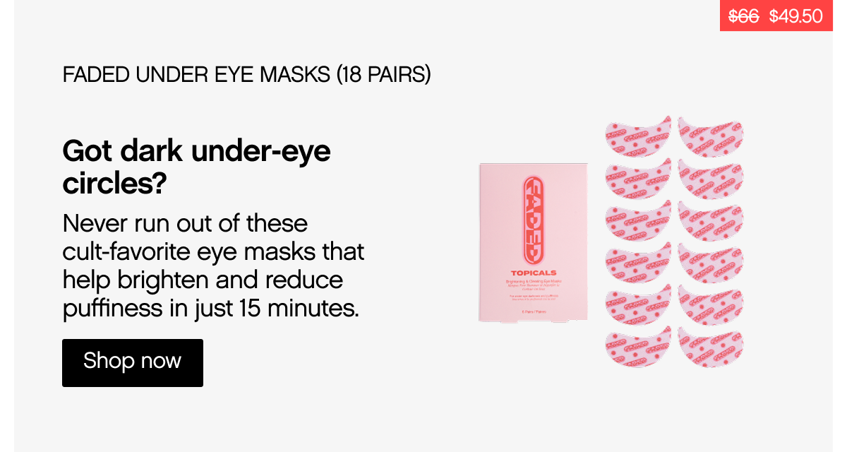Faded Under Eye Masks (18 Pairs)