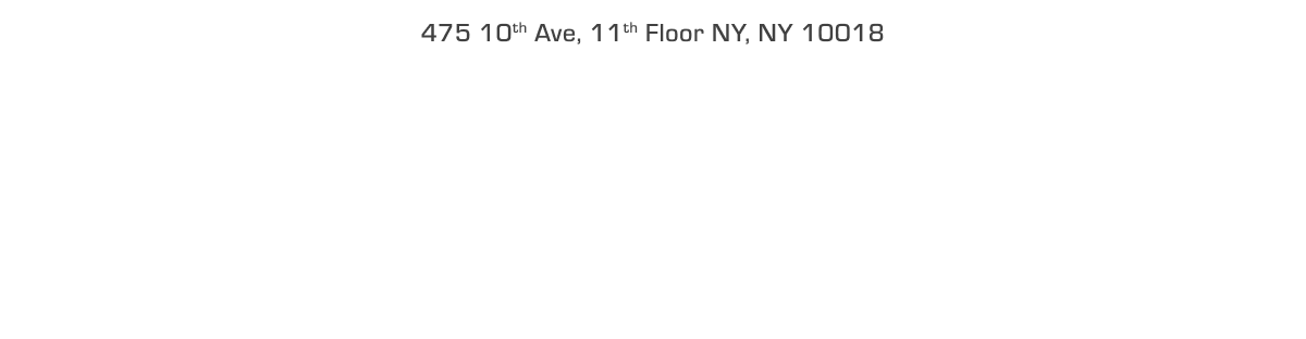 475 10th Ave, 11th Floor NY, NY 10018