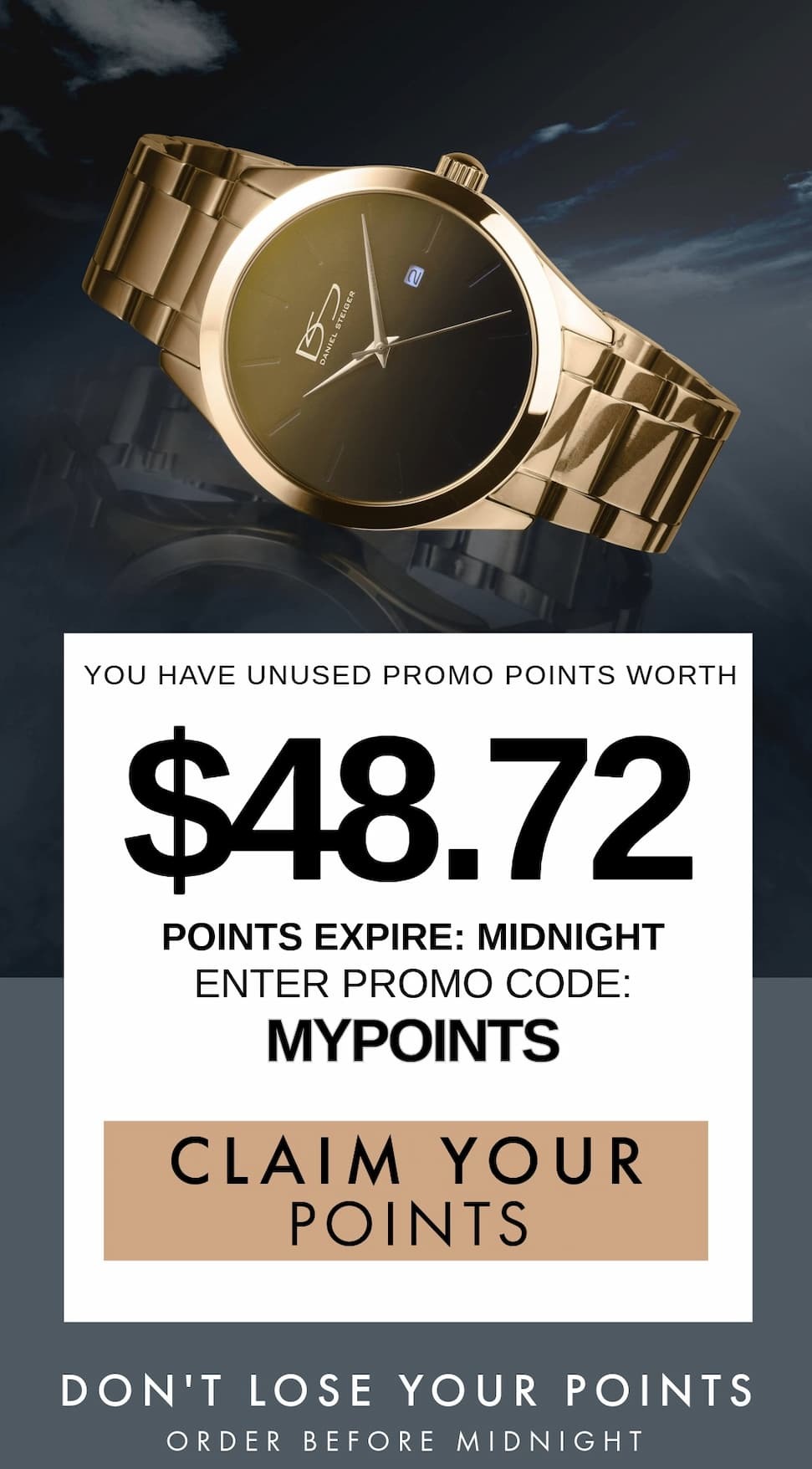 Claim Points Before Midnight Sunday  Or Lose Them All