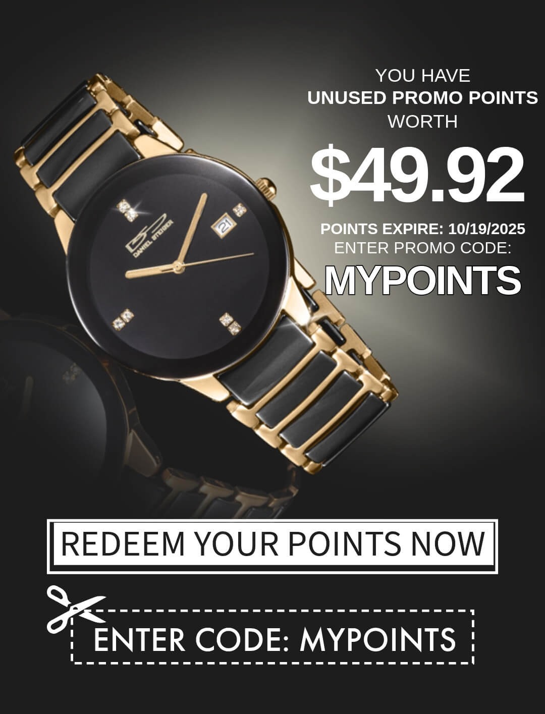 Enter code MYPOINTS to save $49.92