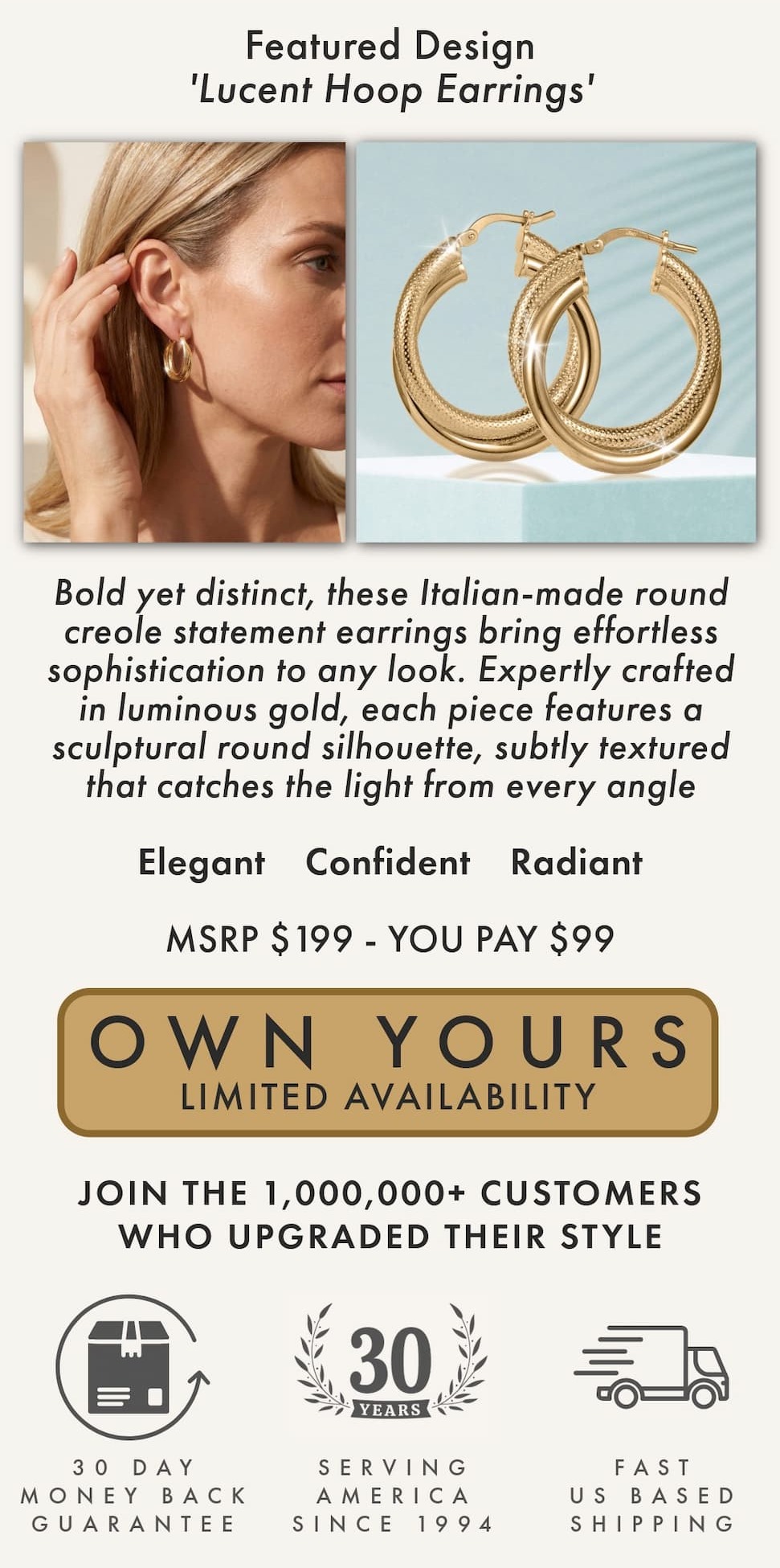 Featured - Lucent Hoop Earrings