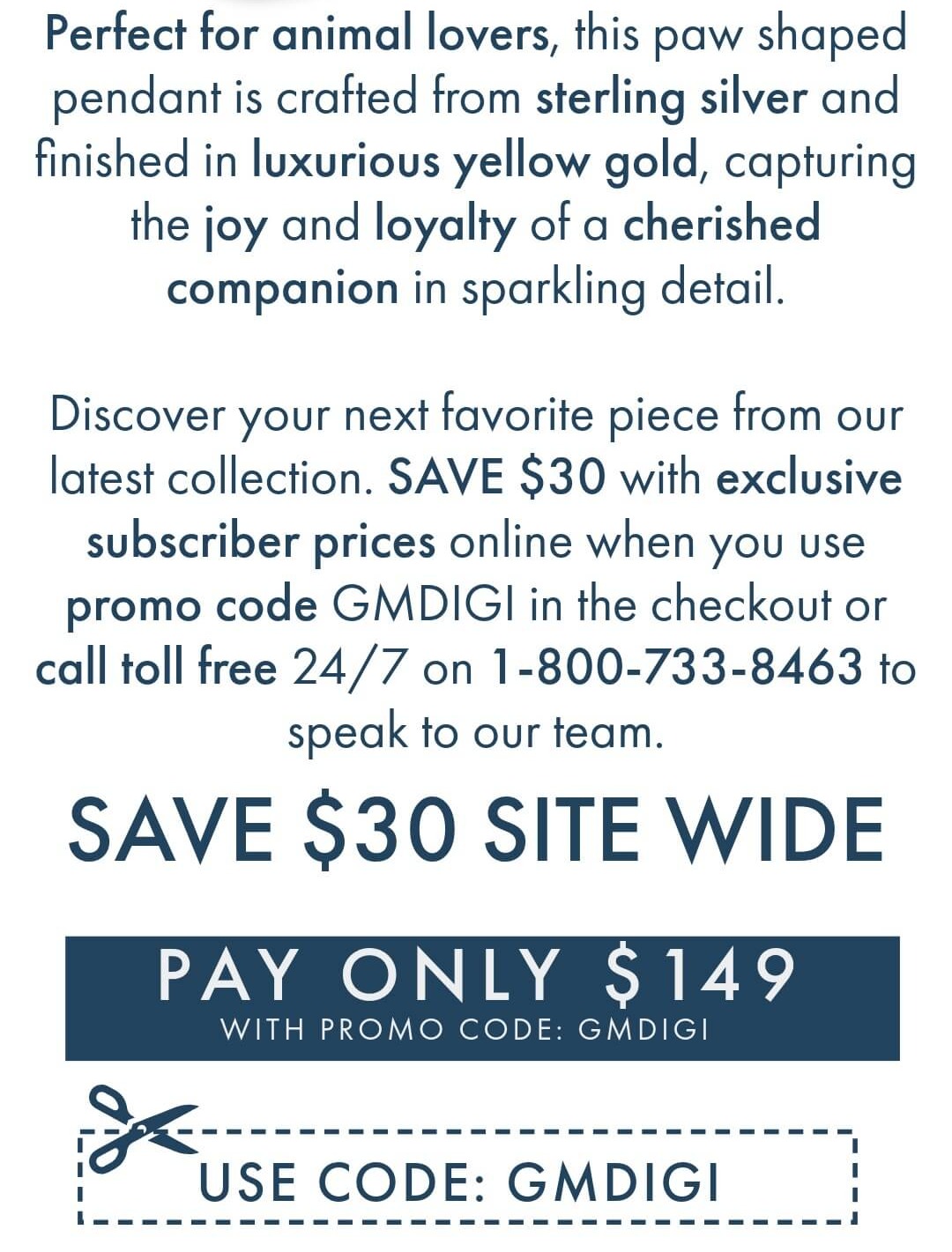 Save $30 Online With COde GMDIGI