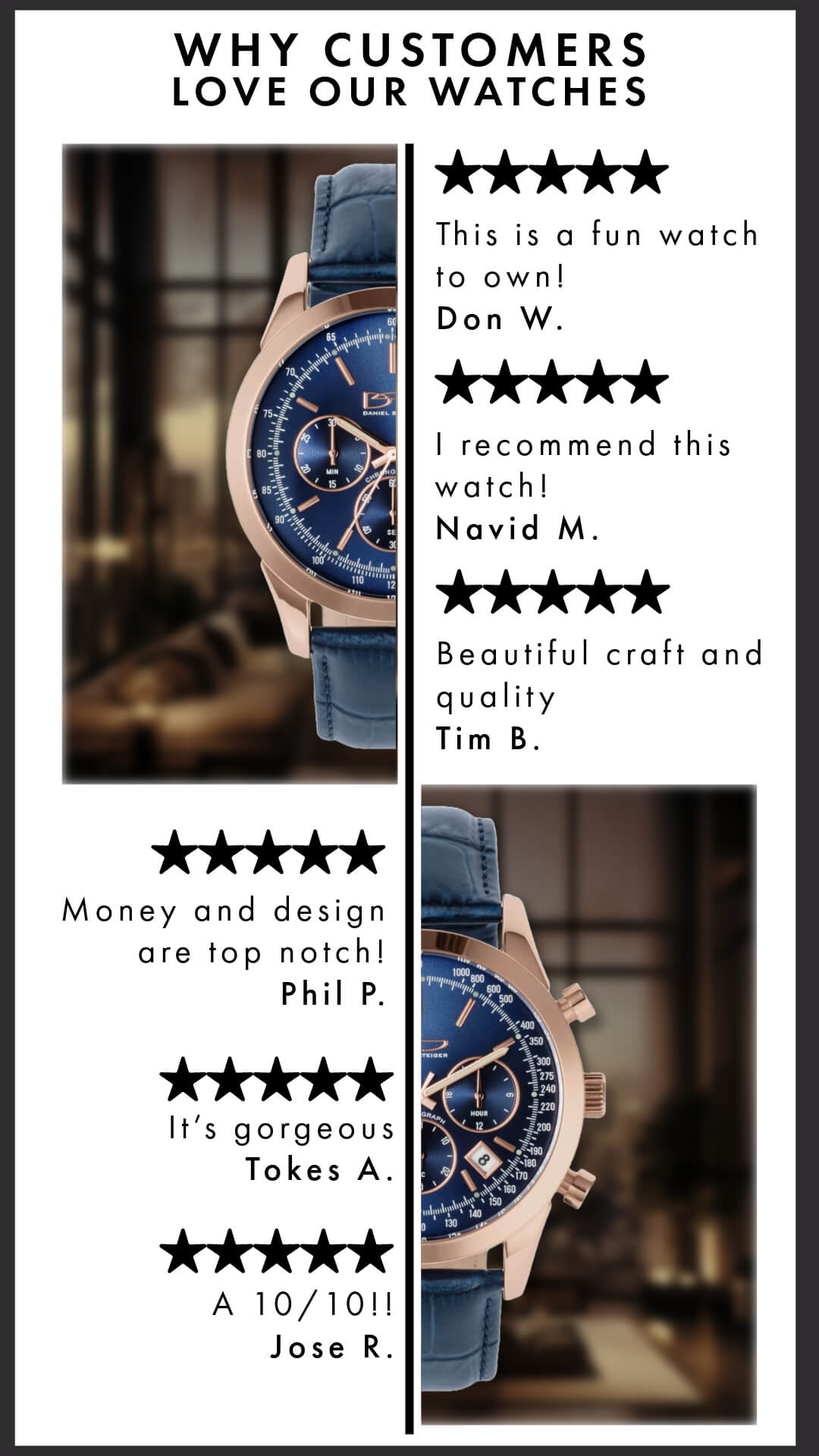 Five Star Rated Watches