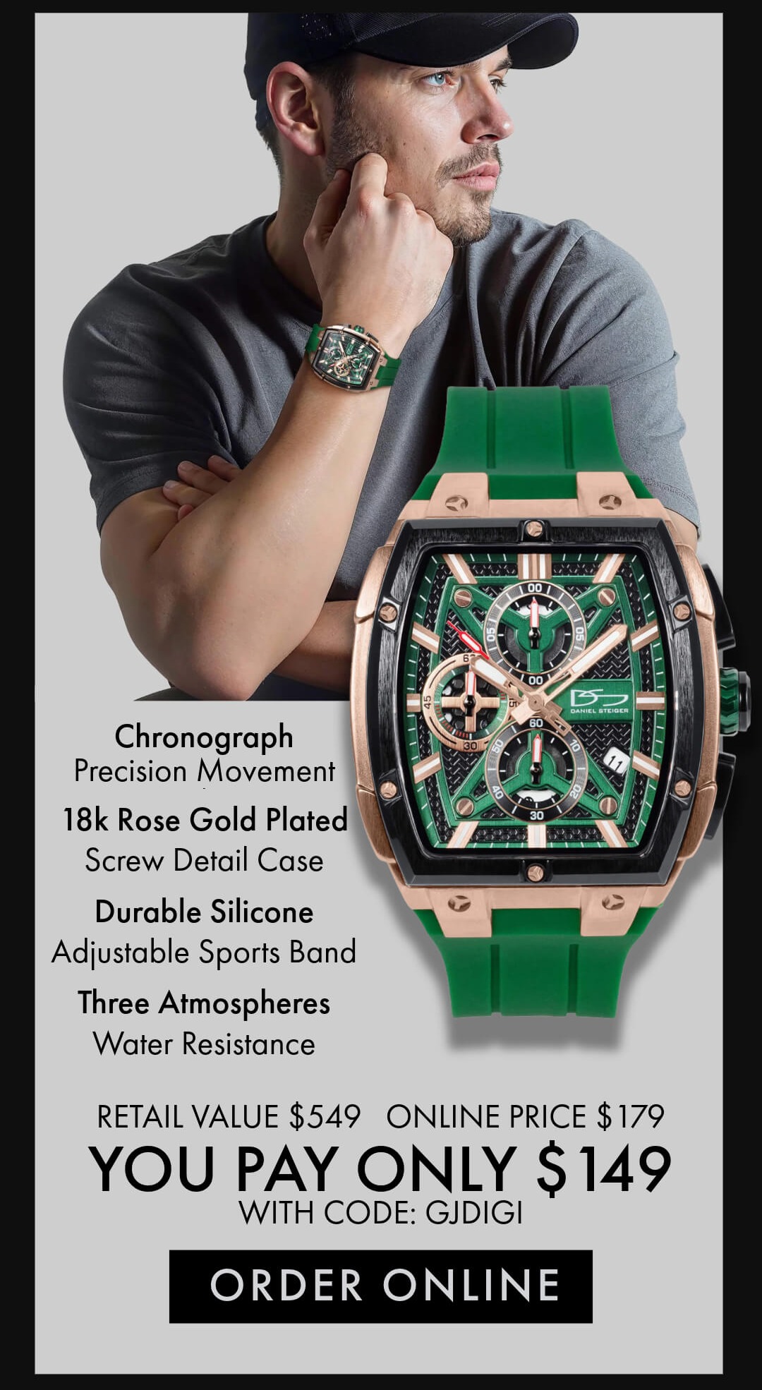 Impulse Chronograph - Save $30 Online with code: GJDIGI