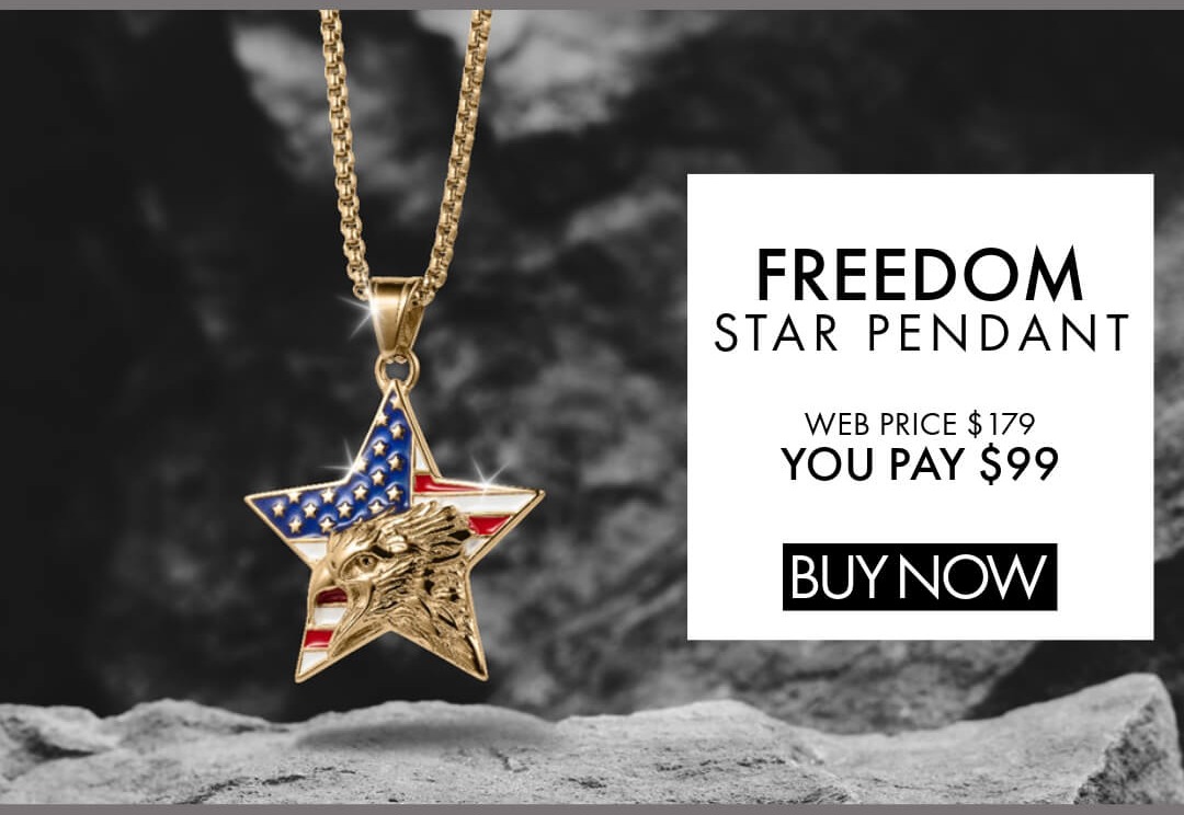 Save $80 Instantly - Freedom star Pendant