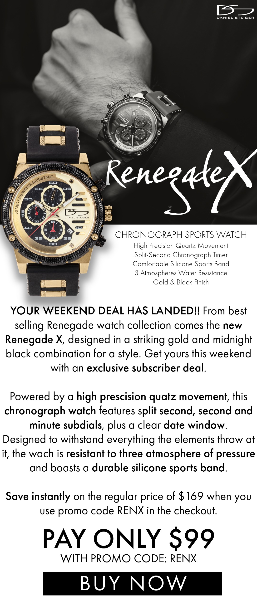 Renegade X - Chronograph Sports Watch