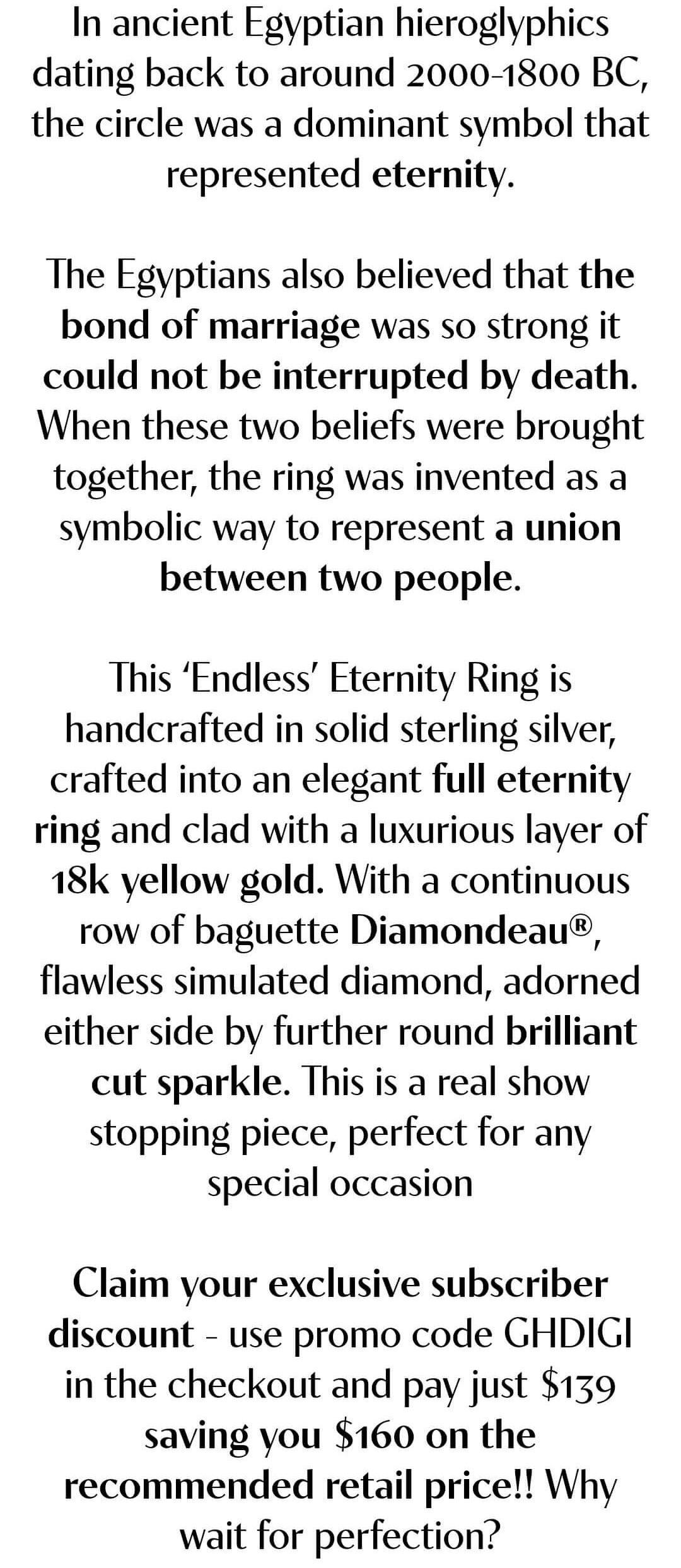 Pay Only $139 - Endless Eternity Ring