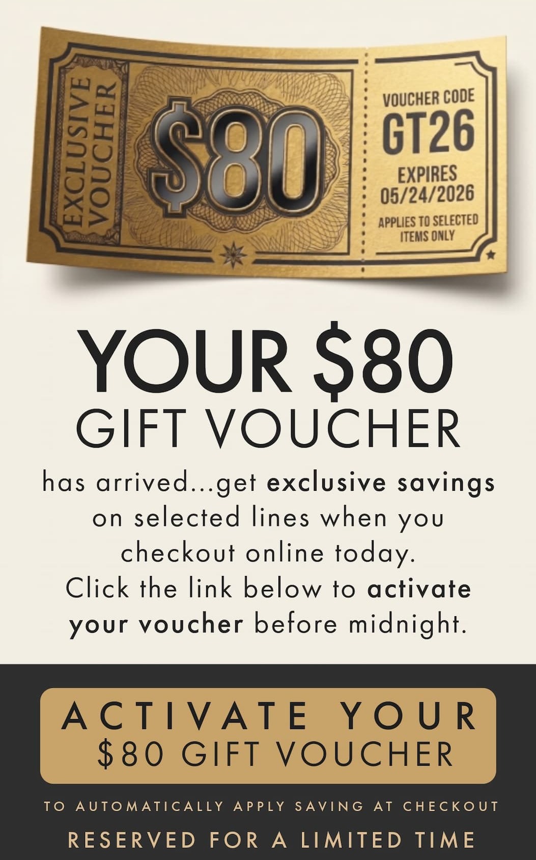 Activate Your $80 Voucher
