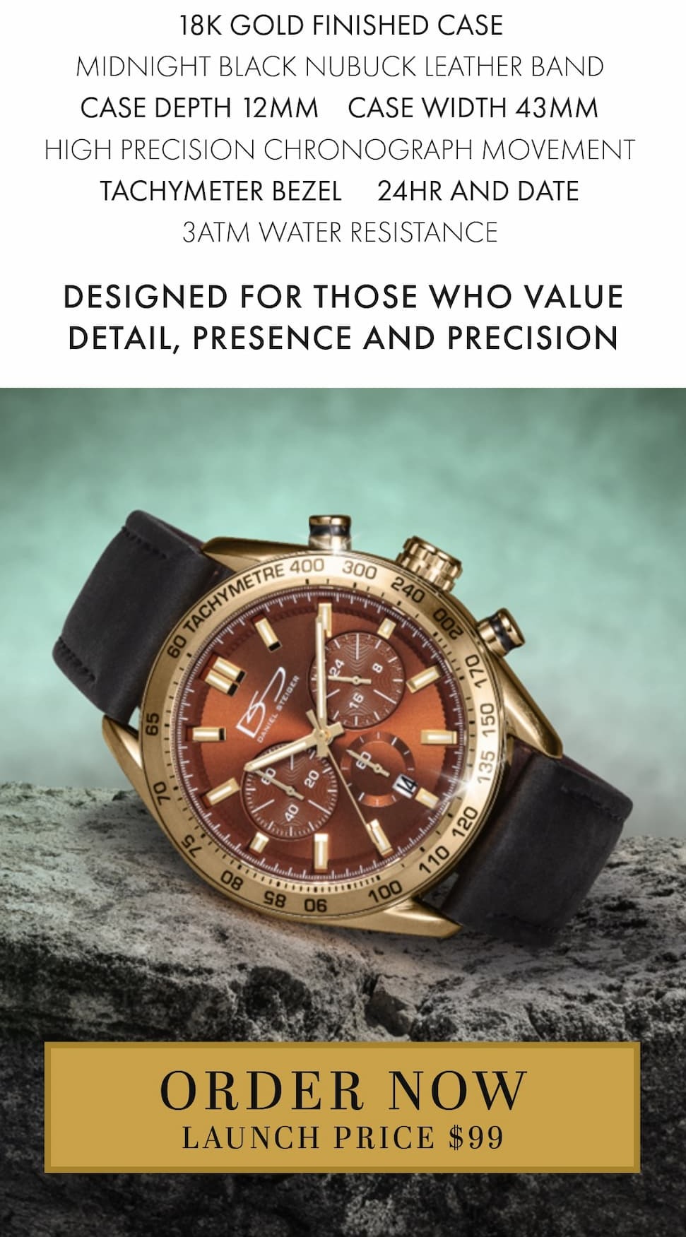 Chronograph precision. Refined design. Limited release.