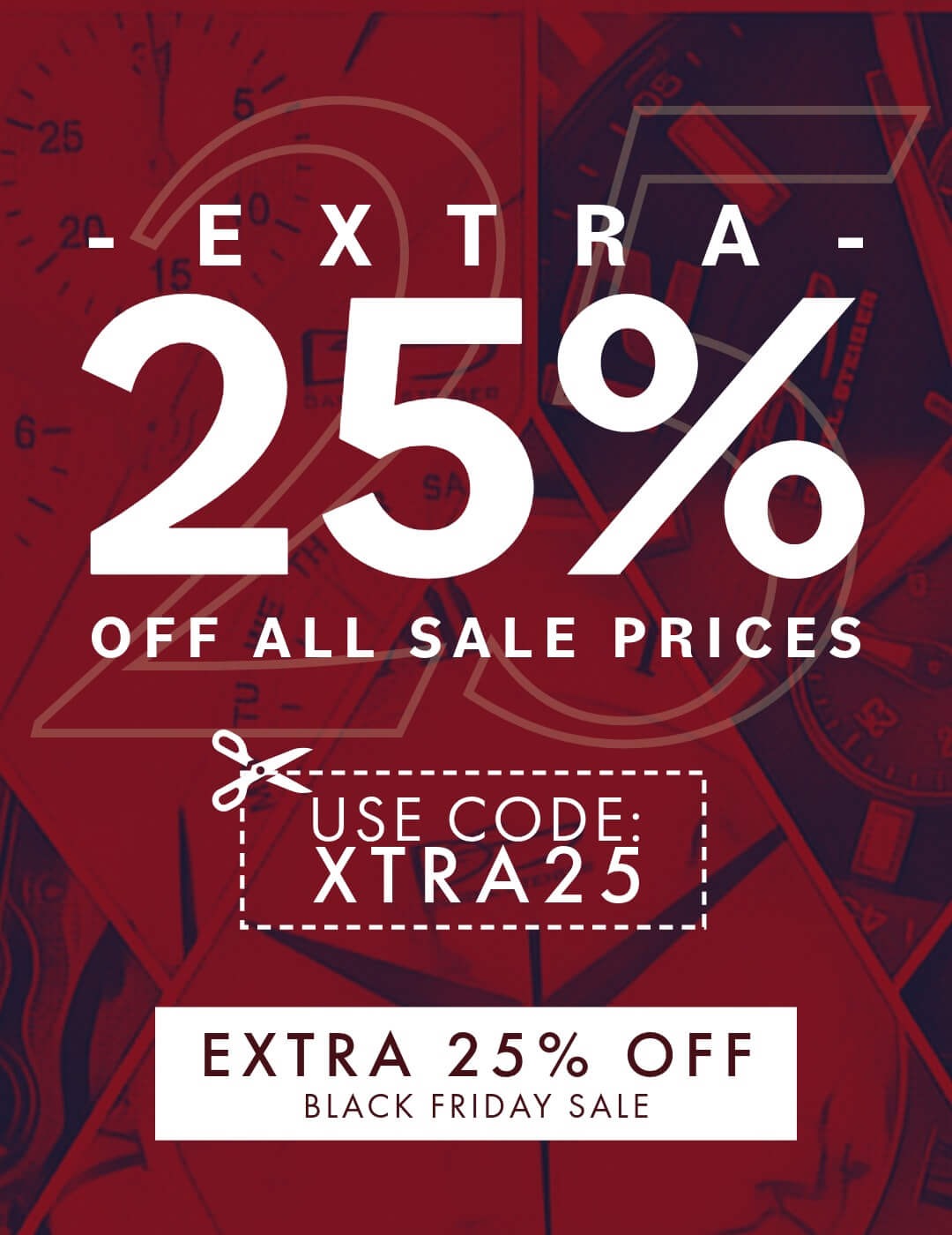 DOUBLE Discount - Get an extra 25% off sale prices