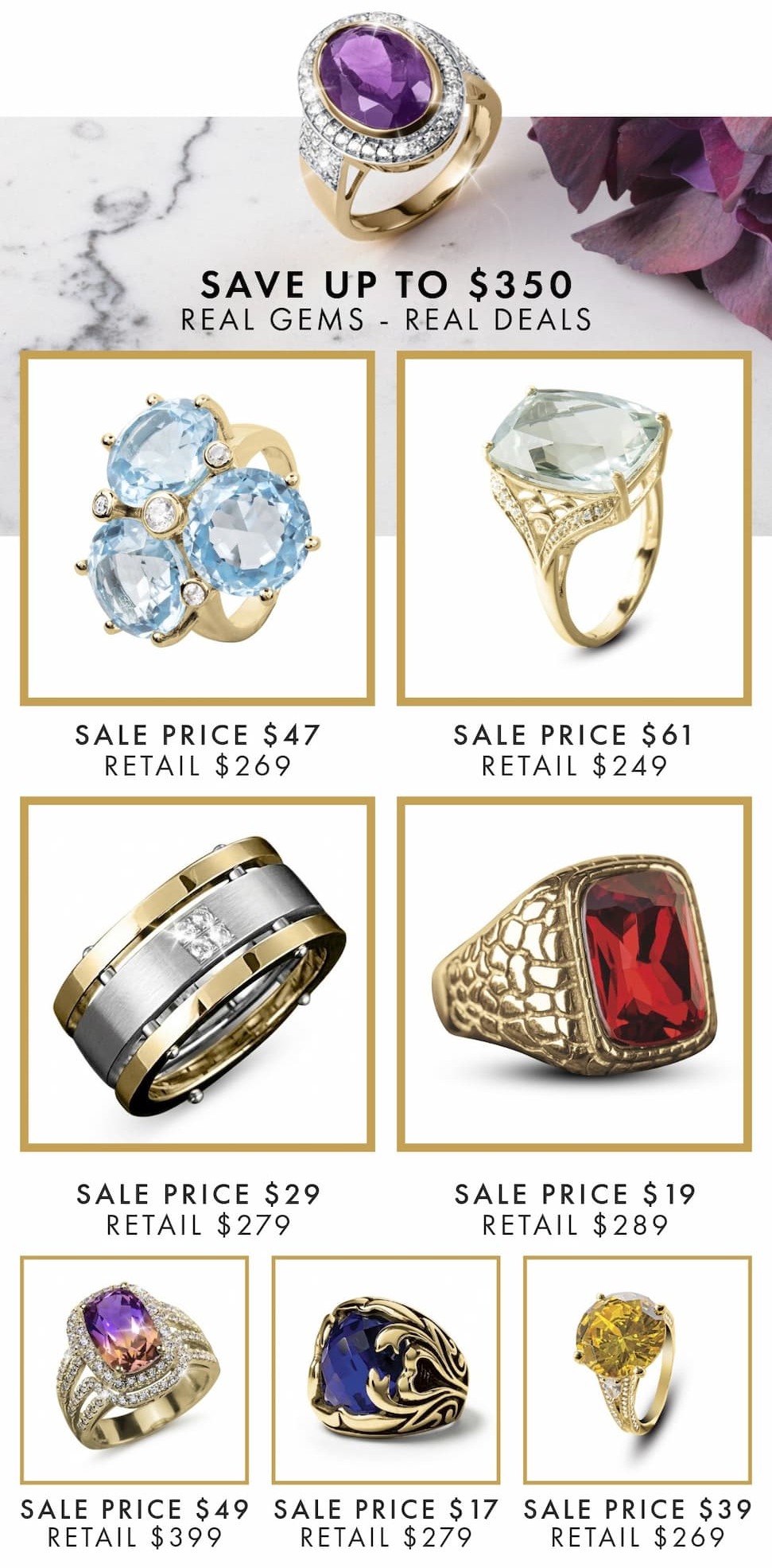 Ring Sale Now On - Save 90% Online