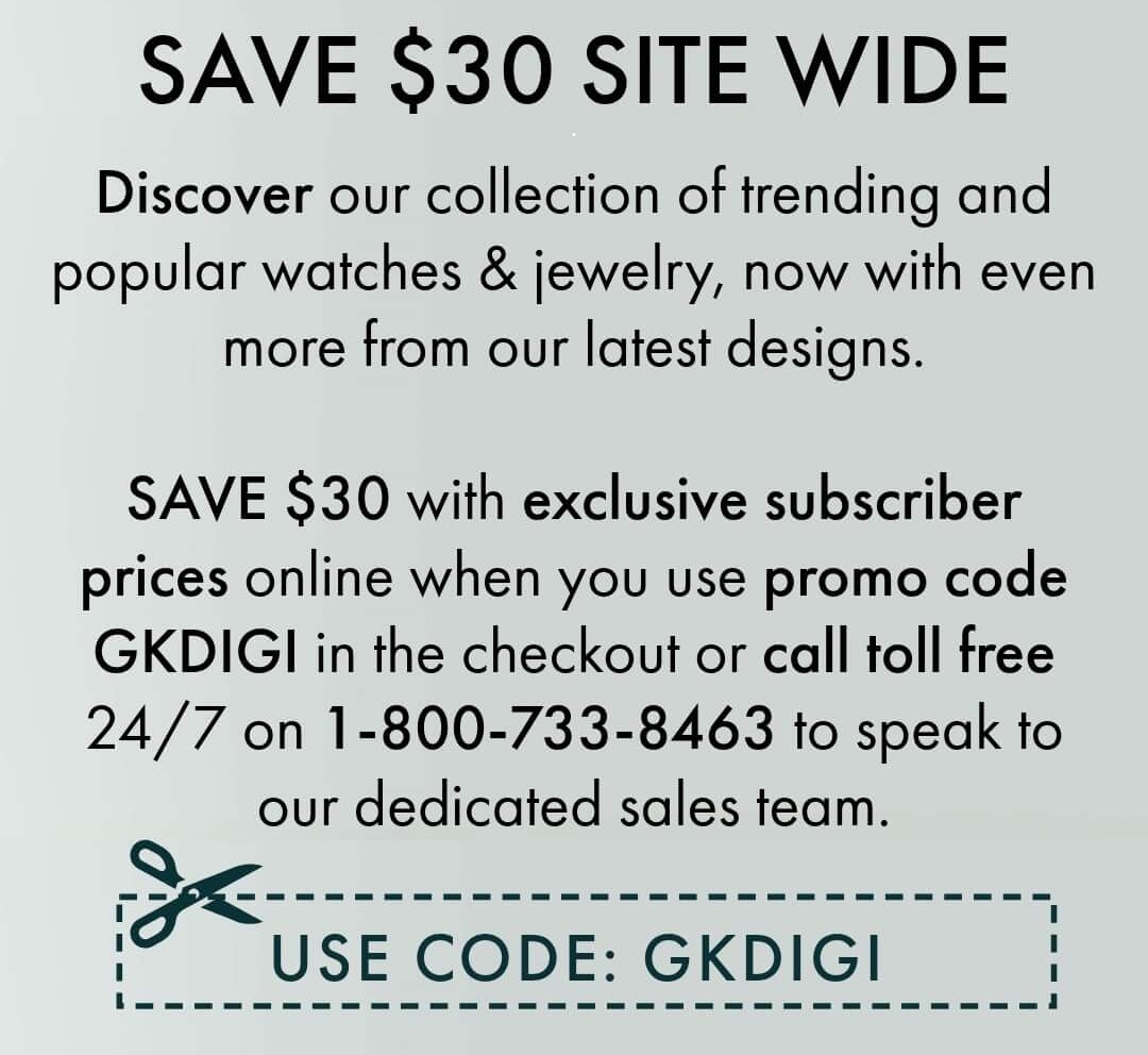 Save $30 Sitewide!!