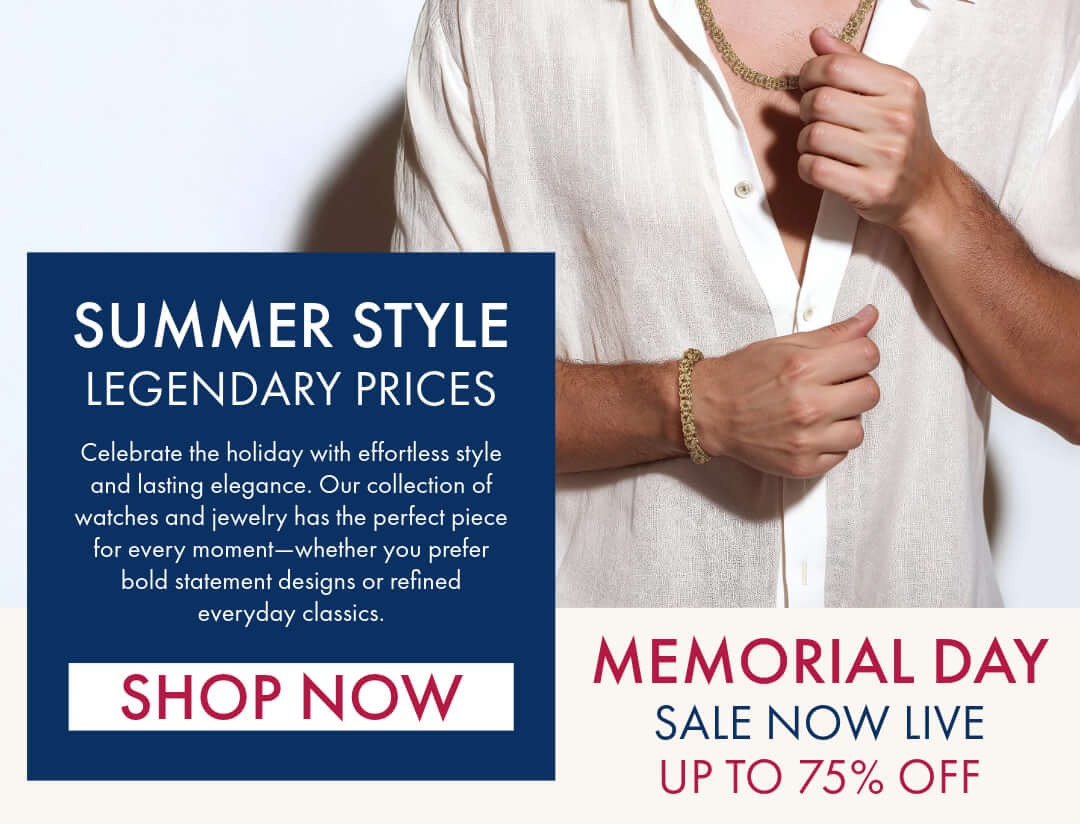 Save up to 75% on mens jewelry- no promo code needed