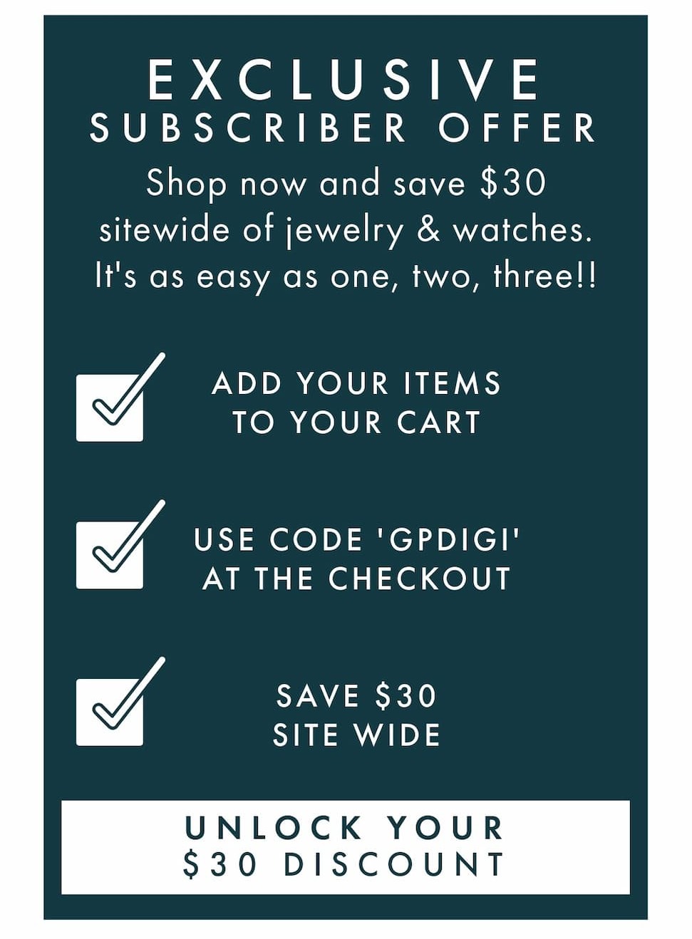 Unleash Your Style - save $30 online with code GPDIGI