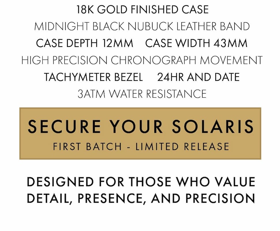 Chronograph precision. Refined design. Limited release.