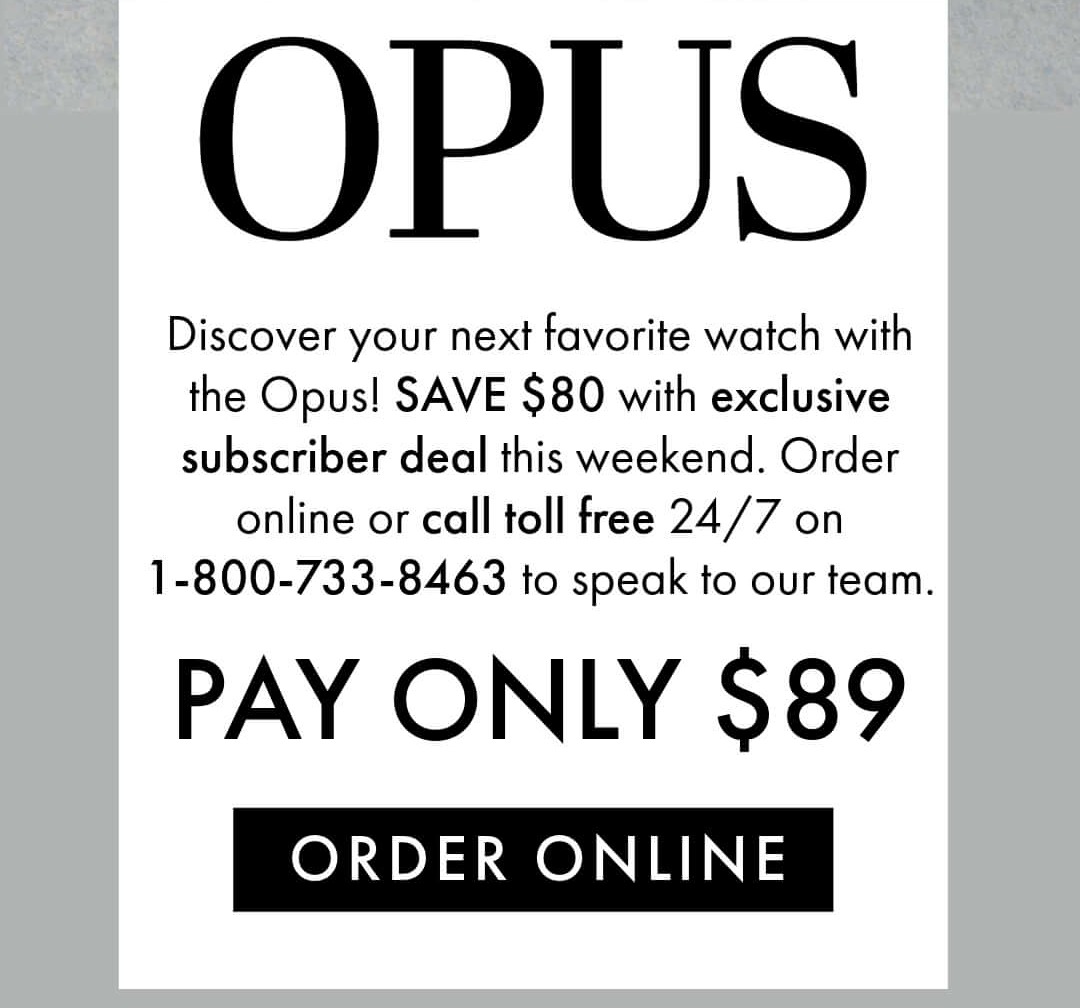 Opus Mens Watch Only $89