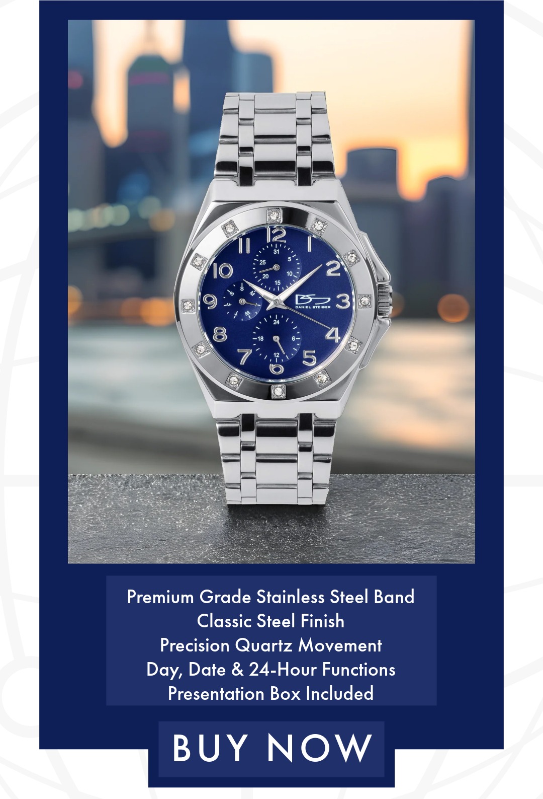 Regency Steel Mens Watch - Only $59 With Code 9317